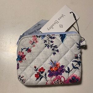 Vera Bradley Quilted Floral Cosmetic Bag - White and Pink
